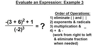 ALGEBRA & PRE-ALGEBRA REVIEW: Ch 2 Review (4 of 54) Evaluate an Expression: Ex. 3