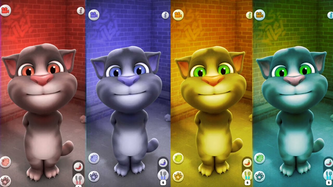 my talking tom2 colors effects funny gameplay trailer talking Tom cat games daily color Effect video