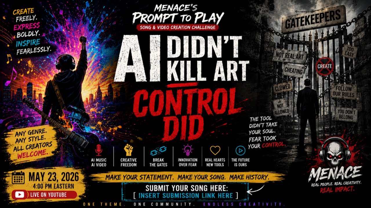 MENACE’S PROMPT TO PLAY: AI Didn’t Kill Art — Control Did