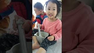 bỏ phố về rừng 4 mẹ con mai nguyễn nhặt gạo đỗ làm xôi #shorts