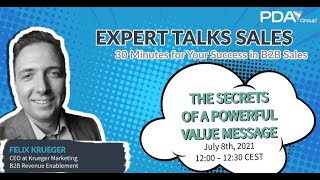 Expert Talk Sales with Felix Krueger: The Secrets of a Powerful Value Message