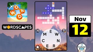 Wordscapes Daily Puzzle November 12 2022 Answer