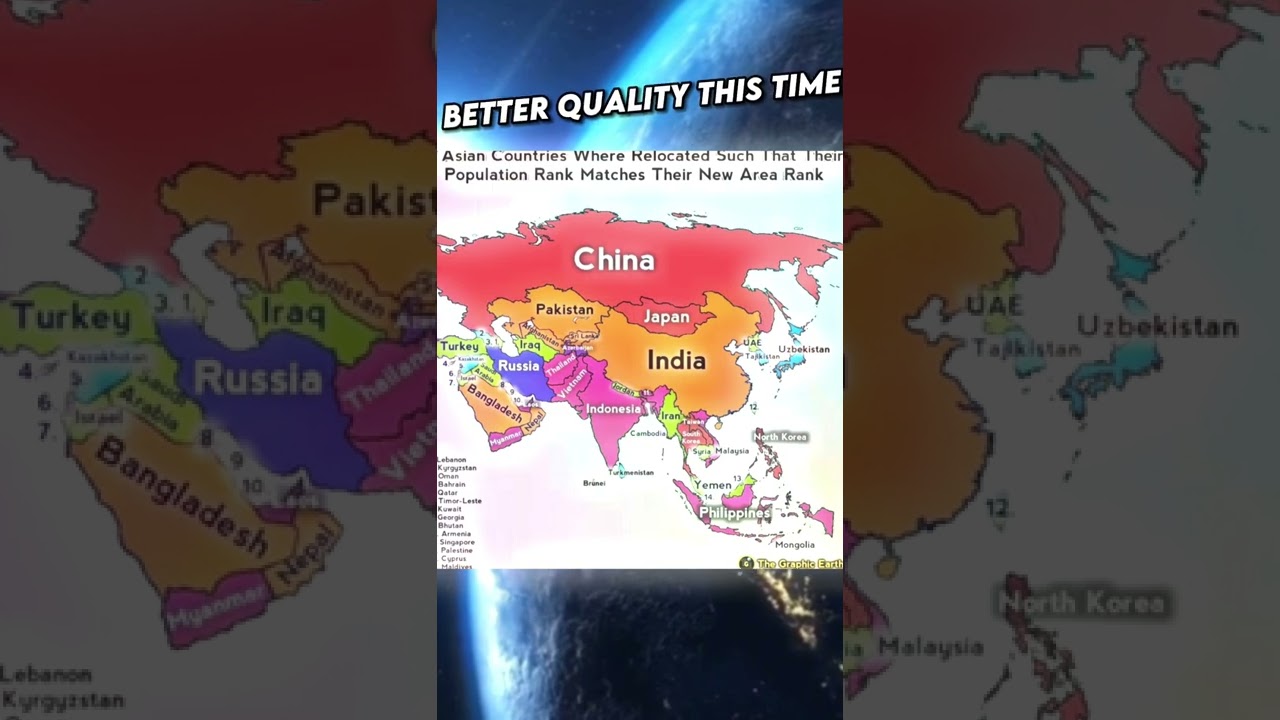 If Asian countries matched their population with their land area (reuploaded) 