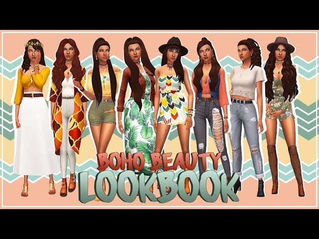 boho dress code sims 4 BOHO BEAUTY LOOKBOOK 🌻 +96 CC LINKS! | The Sims 4 | Create a Sim