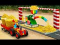 Diy tractor making mini lifting rig rice threshing machine  diy mini agriculture machine  hp mini