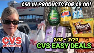 CVS EASY COUPON DEALS (2/18 - 2/24) | **$50 IN PRODUCTS FOR $9!