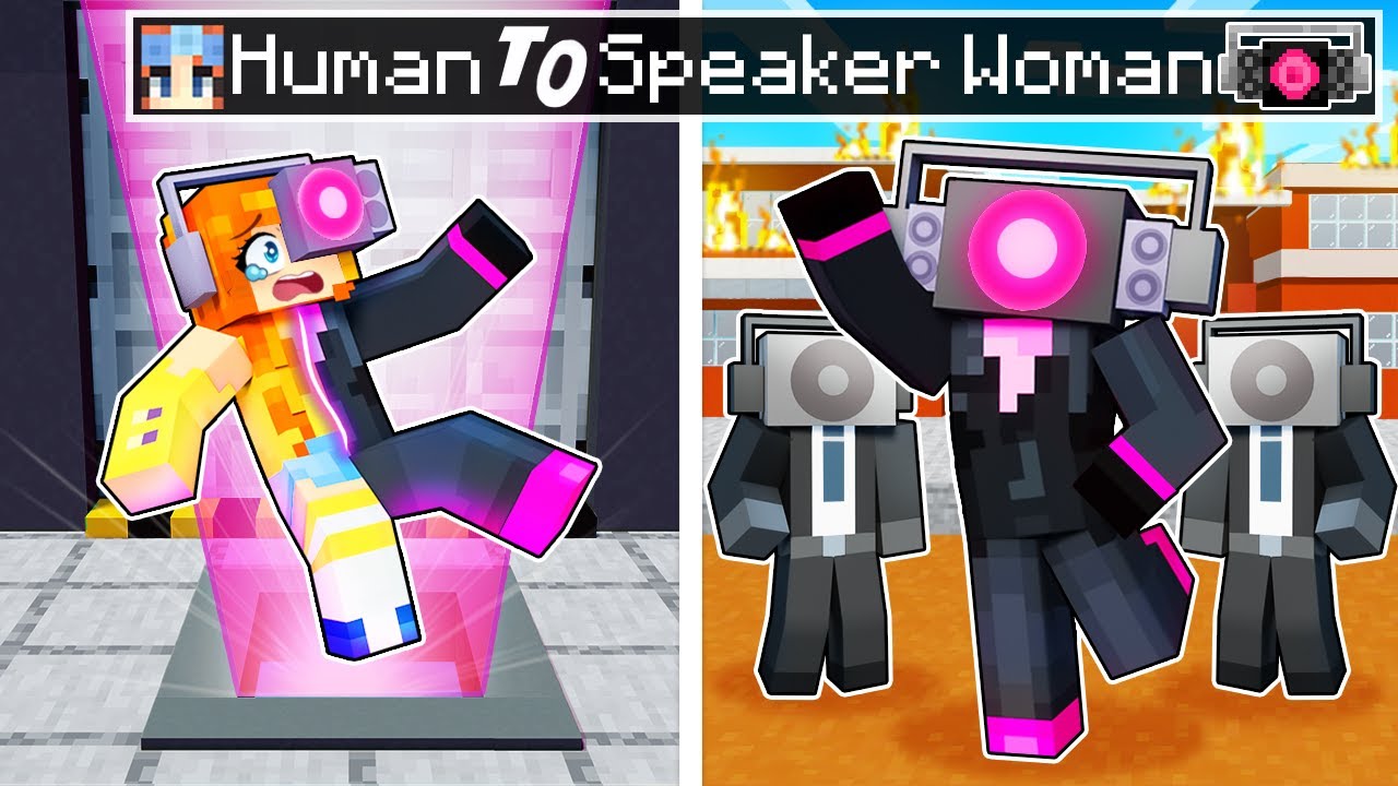 From Human to SPEAKER WOMAN in Minecraft!