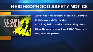 Two sexual assaults reported near OSU’s campus Sunday