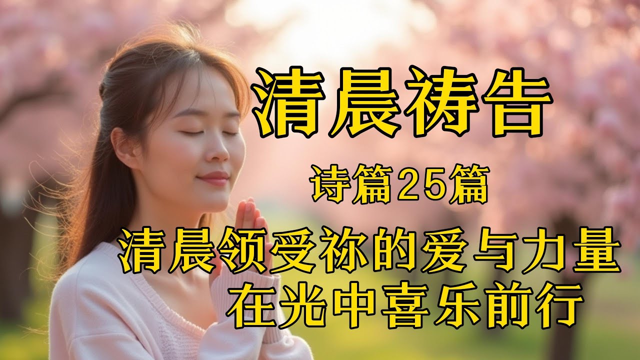 清晨祷告，诗篇25篇，清晨领受祢的智慧、力量与爱，在光中喜乐前行