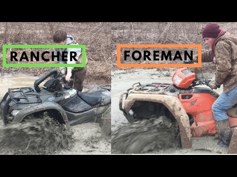 honda-foreman-and-rancher-hit-thick-mud-hole