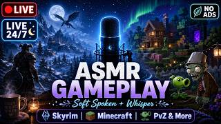 🔴 ASMR Gameplay Soft Spoken & Whisper Skyrim, Minecraft, PvZ & More | No Ads | Live 24/7 screenshot 4