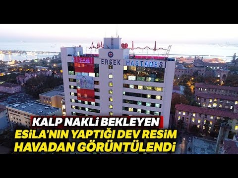 Kalp Hastası Esila’nın Yaptığı Dev Resim Havadan Görüntülendi