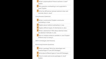 DEGREE 4TH SEMESTER OOJS ( OBJECT ORIENTED PROGRAMMING LANGUAGE THROUGH JAVA ) 1TO 5 UNITS IMP QUEST