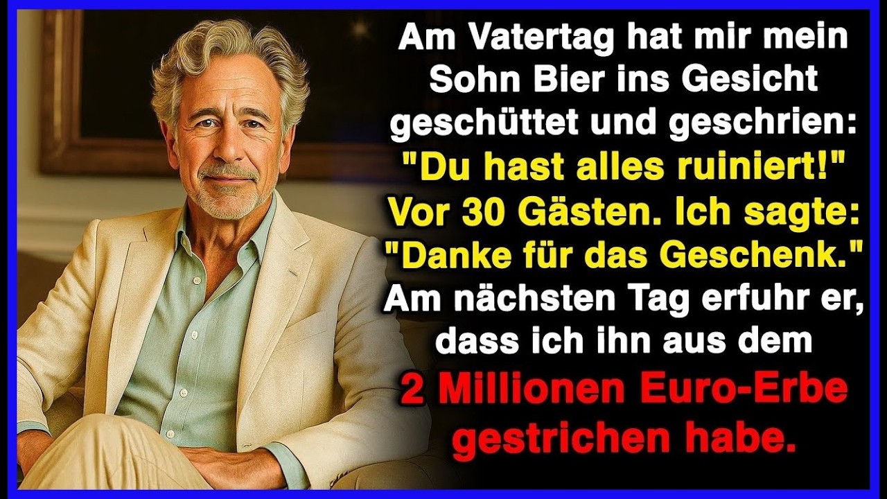 Am Vatertag warf mir mein Sohn Bier ins Gesicht und sagte „Du hast alles ruiniert!“ Ich lächelte.