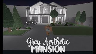 ROBLOX | Bloxburg:  Grey Aesthetic Mansion ♡