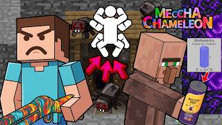 Seeker Minecraft vs. Hider Meccha Chameleon Spider and Mathematics-Cylinder