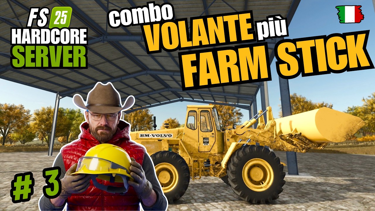 ORA CAMBIA TUTTO VOLANTE + FARM STICK - Nuovo SERVER HARDCORE di Farming Simulator 25 #fs25 #fs25ita
