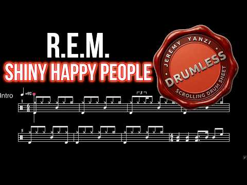 R.E.M. - Shiny Happy People | Drumless + Scrolling Sheet