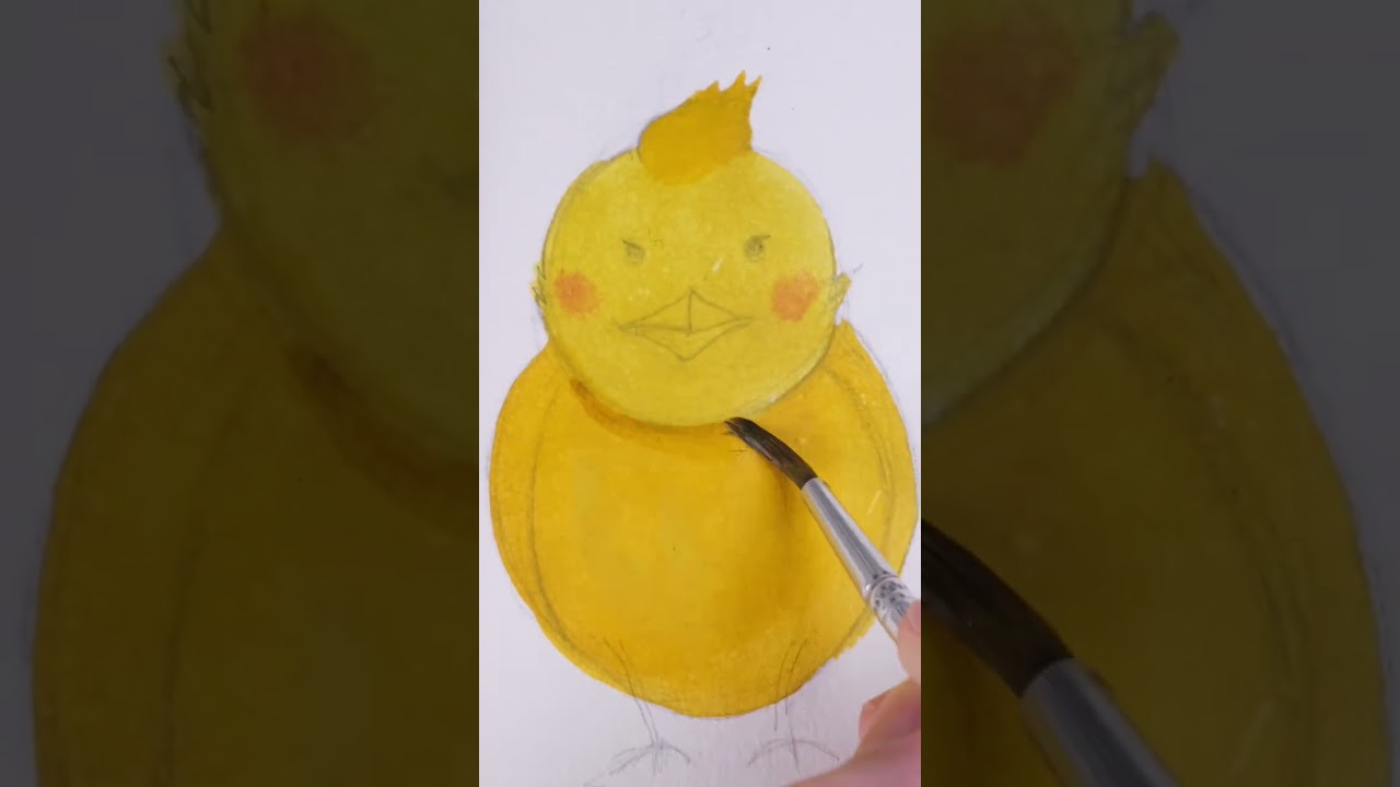 How to draw chicken.Як намалювати курча.Как нарисовать цыпленка