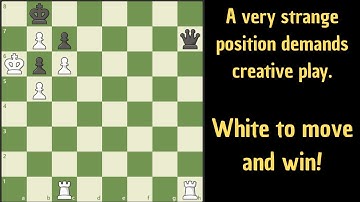 Can you see how white wins in this weird position?