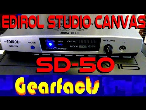 Edirol sound canvas SD-20 tested with MIDI and WIN10 - YouTube