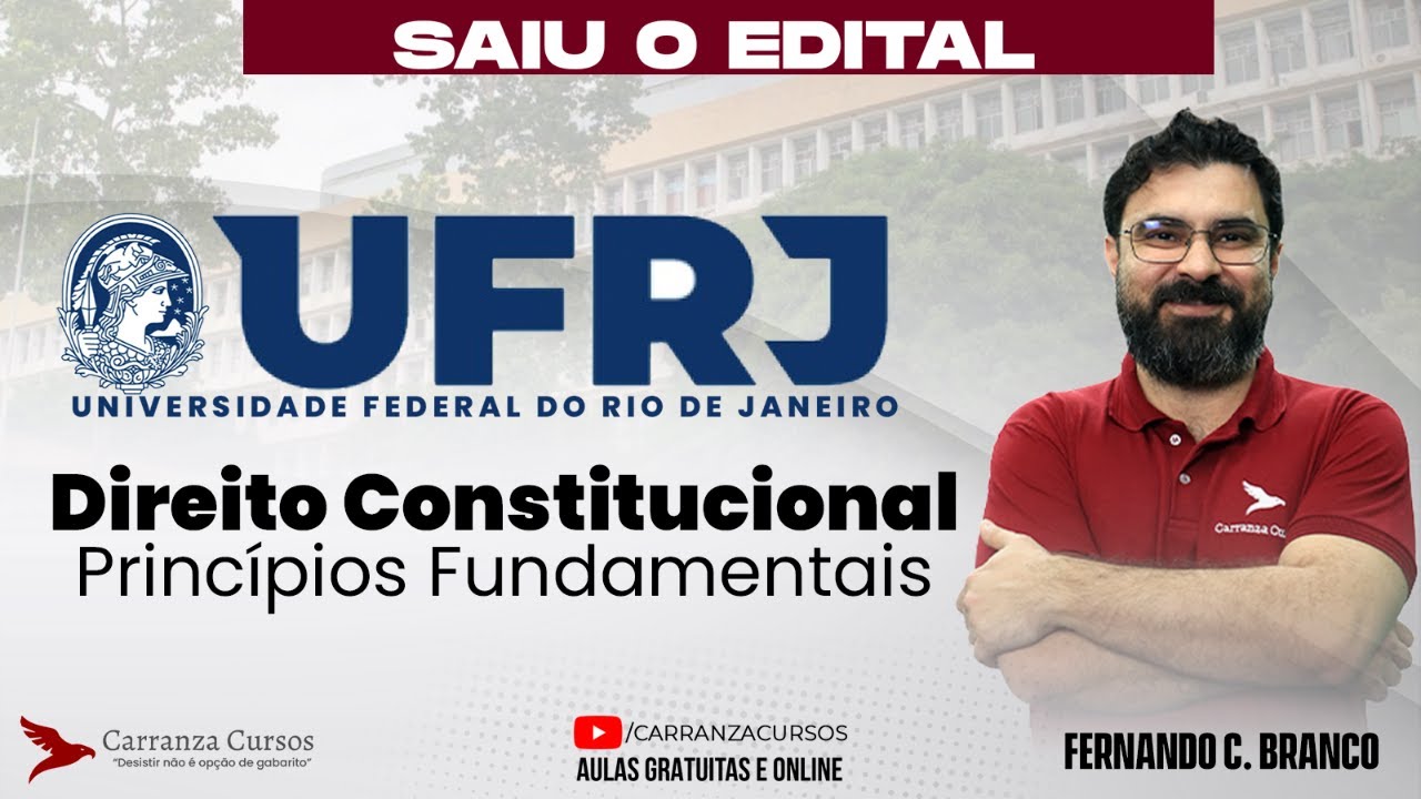 Concurso UFRJ Princípios Fundamentais Direito Constitucional para Prova