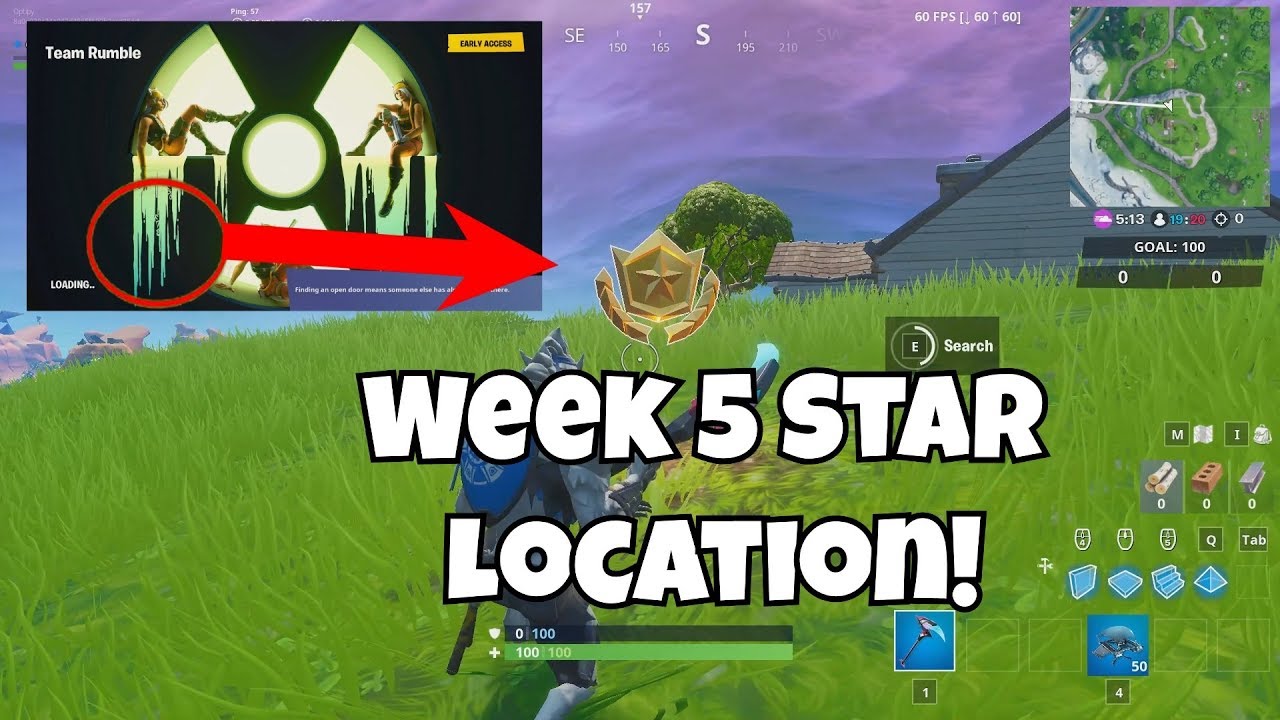 WEEK 5 SECRET BATTLE STAR LOCATION..! | Fortnite Weekly Star Locations