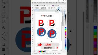 PB letter logo design in coreldraw x7 #logo #letterlogo #coreldraw