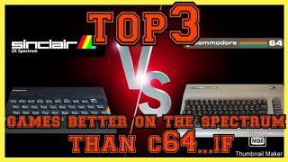 top3 zxspectrum games that are better than the c64... if you are colour blind #top3 #zxspectrum #c64