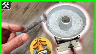 How to make Vibratory Tumbler Machine With Fan (Rust Removal)