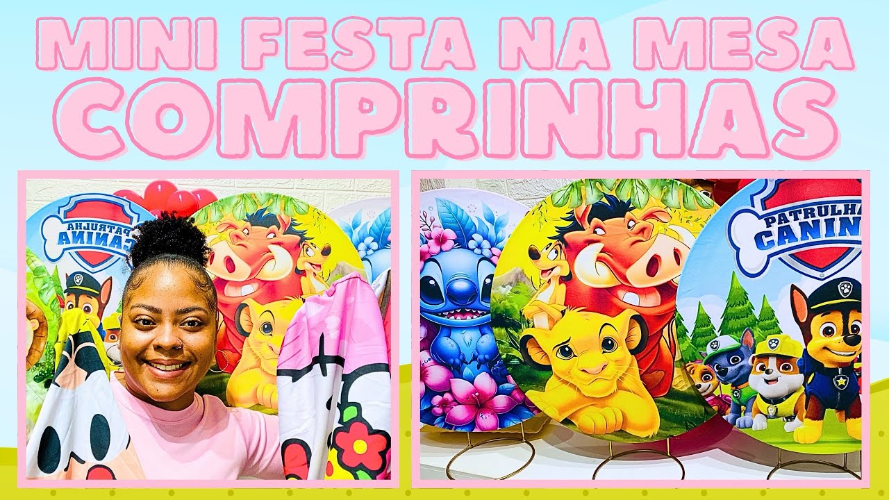 COMEÇANDO NO PEGUE E MONTE - MINI FESTA NA MESA / COMPRINHAS | BRUNNA EM FESTA