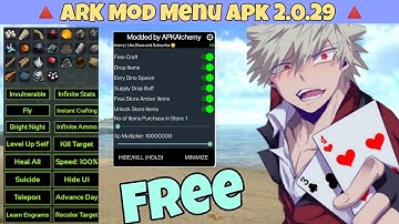  ARK Mobile Mod Apk 2.0.29 💯 Android 14 + God Console 🔥 Free Crafting No Password 🔑