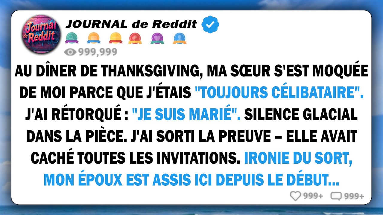 Ma sœur m'a dit célibataire au dîner - alors que mon conjoint était assis juste là