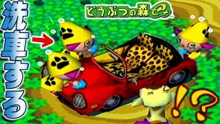 どうぶつの森なのに車を洗うゲームが世界観ぶち壊しすぎww【どうぶつの森e+】