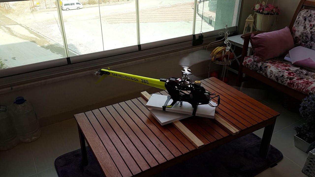 SAB Goblin 380 Gyro rate test