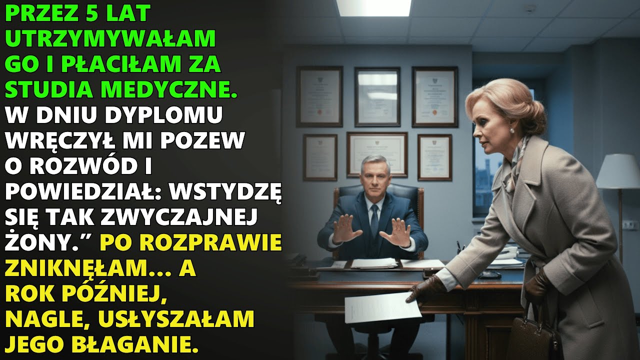 5 lat płaciłam za jego medycynę. W dniu dyplomu wręczył mi pozew 💔