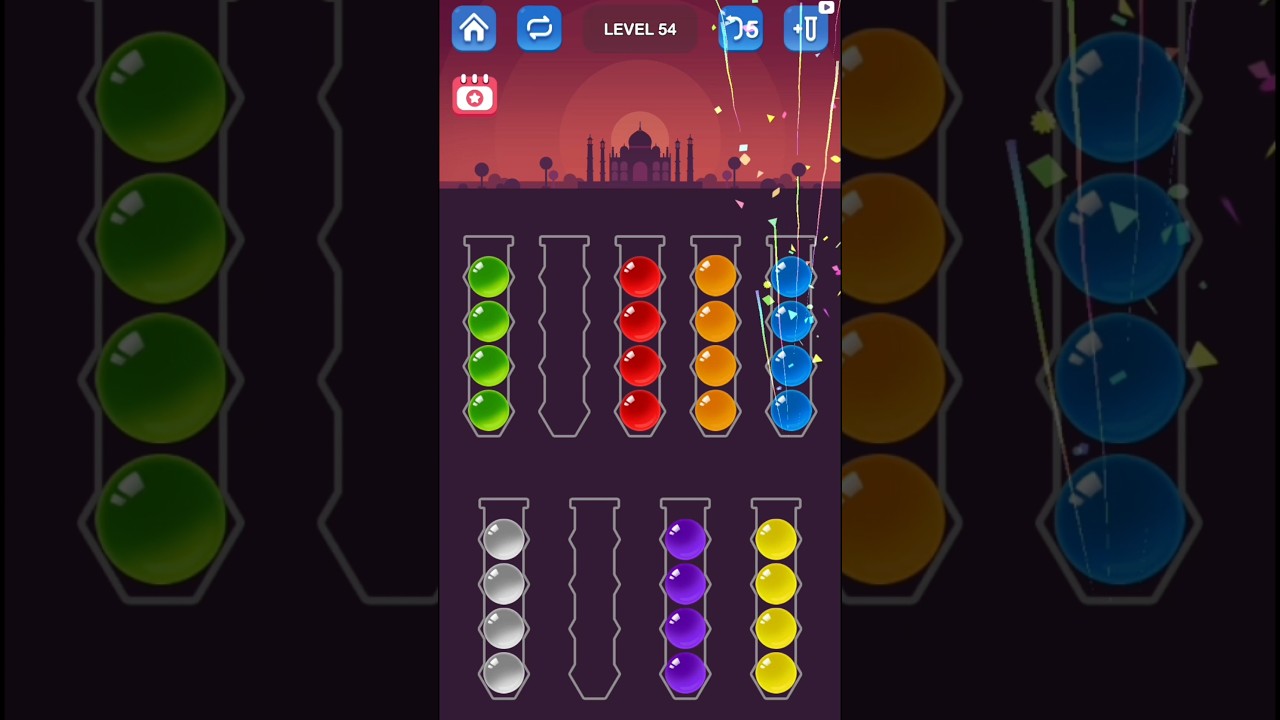 "Ball Sort Puzzle Game | All Levels Walkthrough | Level [54] Full Gameplay"🥎🥎 |  