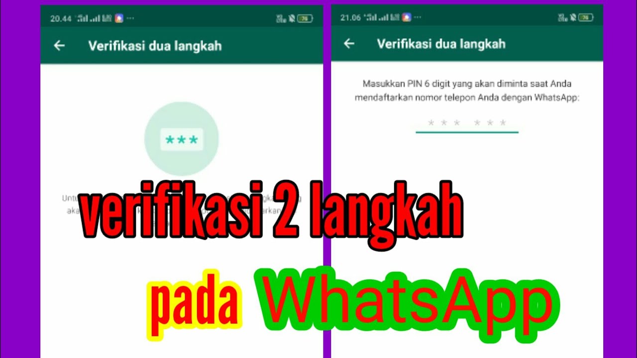 Cara verifikasi 2 langkah pada WhatsApp - YouTube