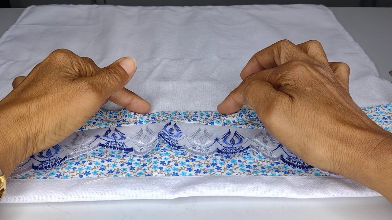 NOVO Barrado DIFERENTE e MUITO FÁCIL - Pano de Prato Costura Criativa Passo a Passo