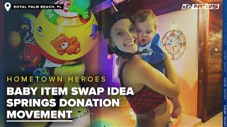 HOMETOWN HERO: Baby item swap grows into donation movement.