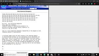 1/23/20 Child Abduction Emergency (AMBER Alert) Chattanooga/Nashville, Tennessee NOAA Weather Radio
