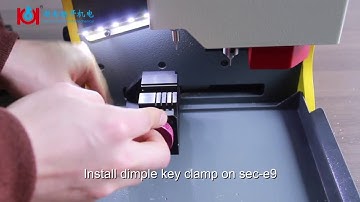 How to calibrate dimple key clamp on sec e9 key cutting machine