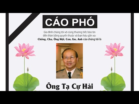 Video VATV | Cáo Phó Từ Gia Đình Tiến Sĩ Tạ Cự Hải - youtube