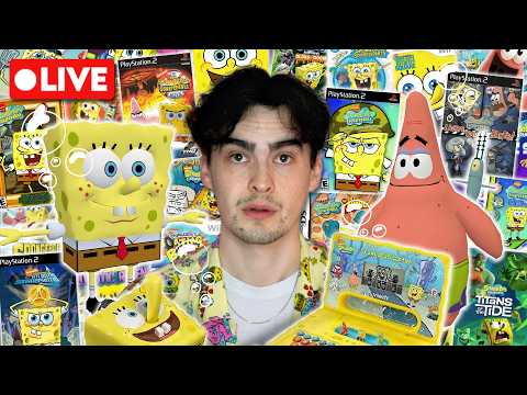 🔴LIVE Playing every Spongebob game ever made (and ranking them)