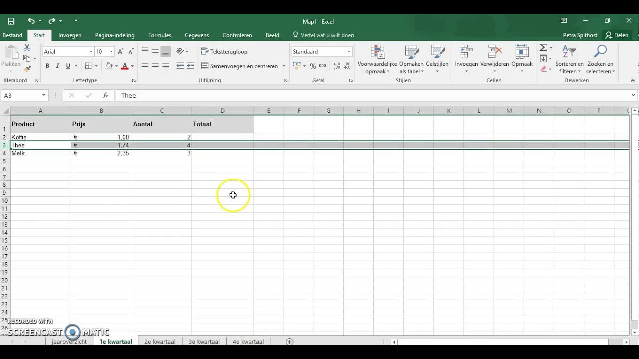 excel-02-opmaak-en-basis-formule-youtube