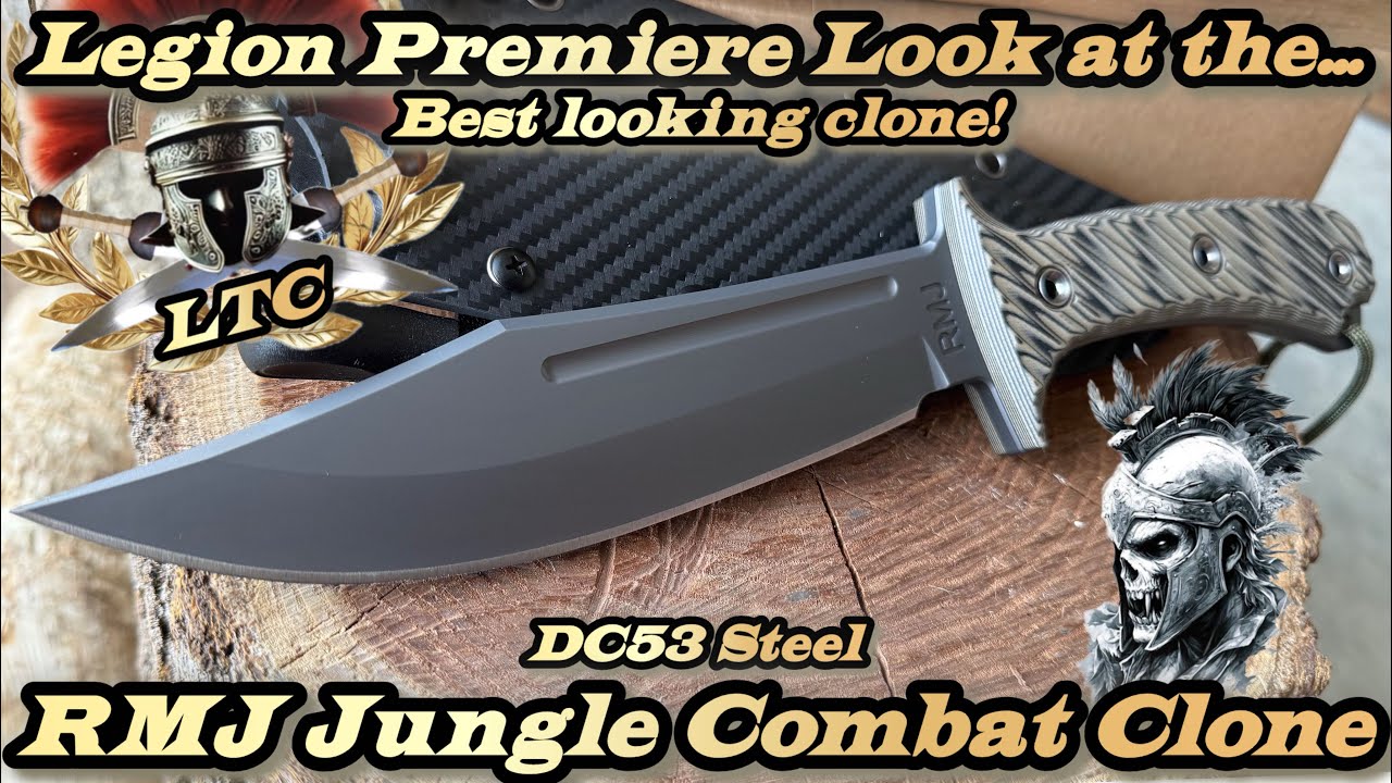 新品　RMJ Jungle combat レプリカ　鍛造D2ブレード　ナイフ RMJ Tactical Jungle Combat | Fixed Blade Knife | Hyena Brown G-10