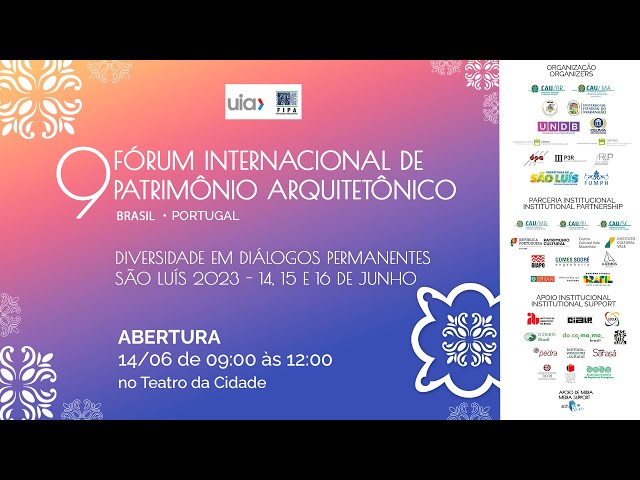 Fórum Internacional de Patrimônio Arquitetônico - Abertura