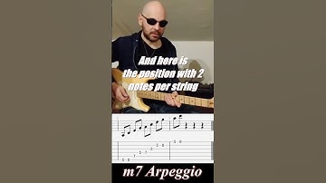 The 2 best minor 7 arpeggio positions (start E string) TUTORIAL EZ Guitar1 #short