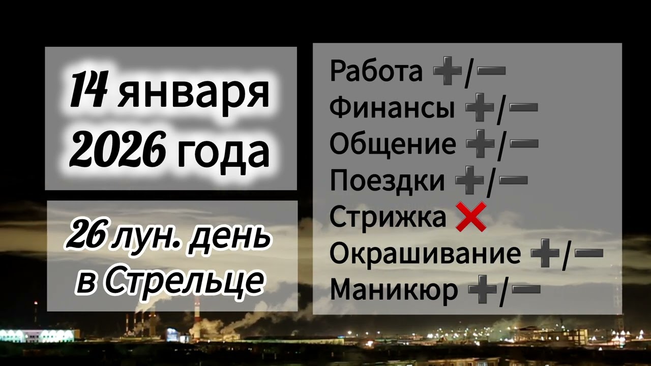 Гороскоп дня 14 января 2026 года, лунный день