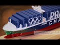 Unraveling Details: 45cm Container Ship Model